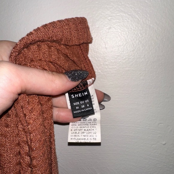 Rust Cable Knit Sweater - Picture 2 of 4